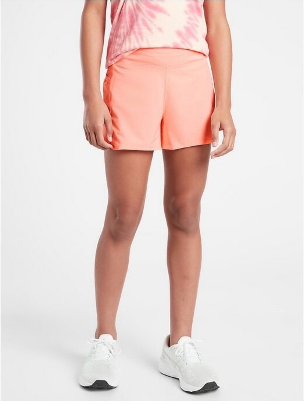 Athleta Girl Record Breaker 3” shorts electric peach Athletic Shorts size 14
